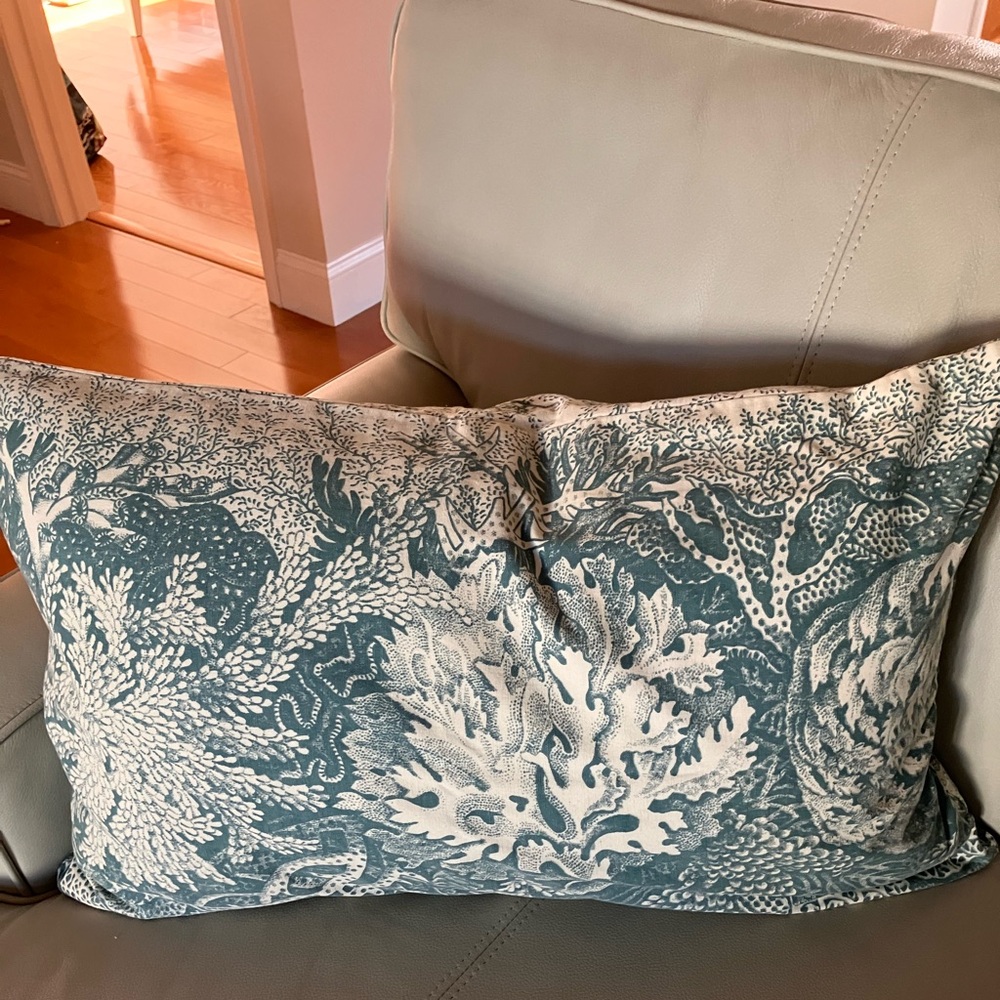 Blue Coral Pillow